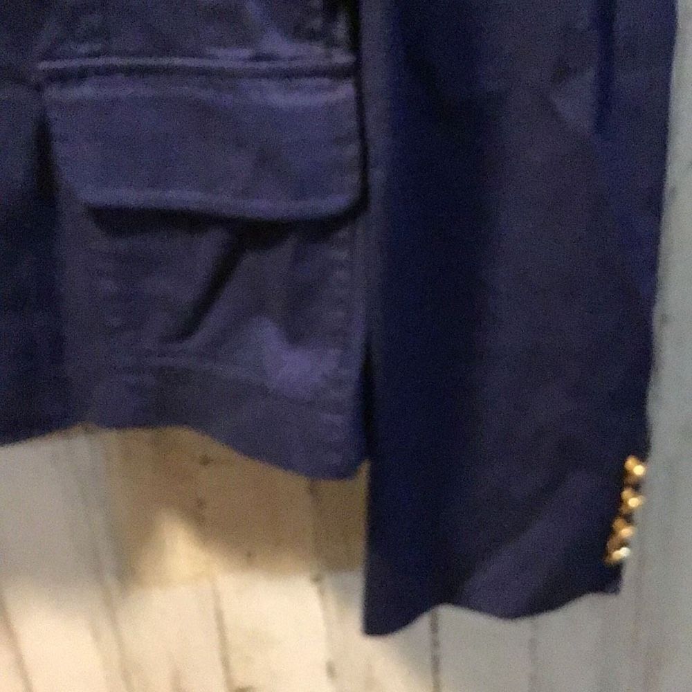 Blazer Vintage, Lauren Ralph Lauren, blue blazer, trimmed in gold appointments - Picture 7 of 8